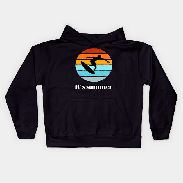 Surfing girl is the best windsurfing Kids Hoodie by KK-Royal